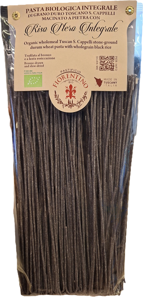 Toscansk pasta Capellini sort ØKO 400 g.